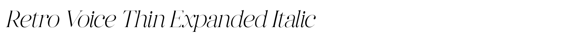 Retro Voice Thin Expanded Italic image